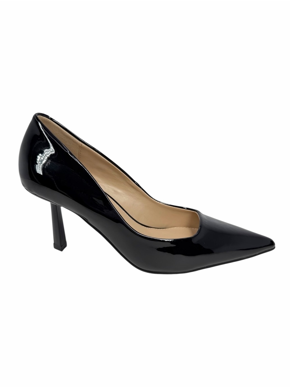 Madden Girl Brynnn Slip-On Pointed-Toe Pumps Black Patent Size 5M